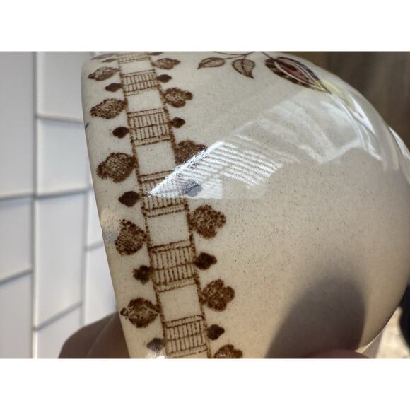 6 Johnson Bros. Old Granite Brown Jamestown Cups & Saucers Staffordshire READ - Picture 3 of 4